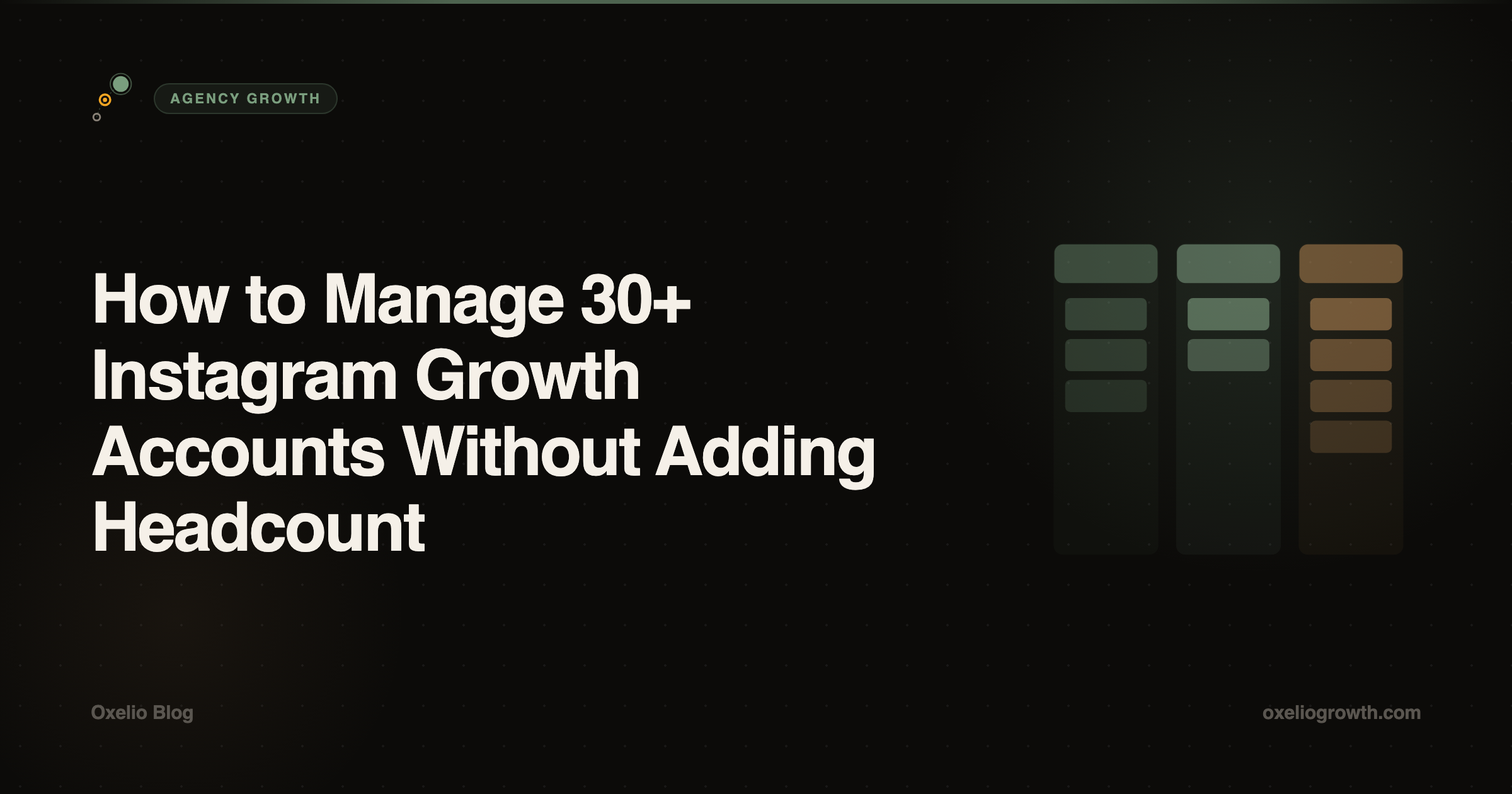 How to Manage 30+ Instagram Growth Accounts Without Adding Headcount